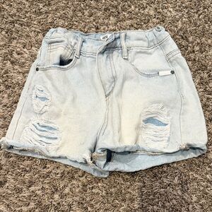 Cotton on Kids Light Wash Distressed Jean Shorts